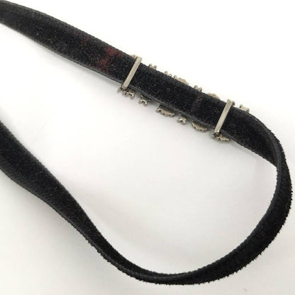 Dior Line Stone Velvet Choker Necklace — view 4