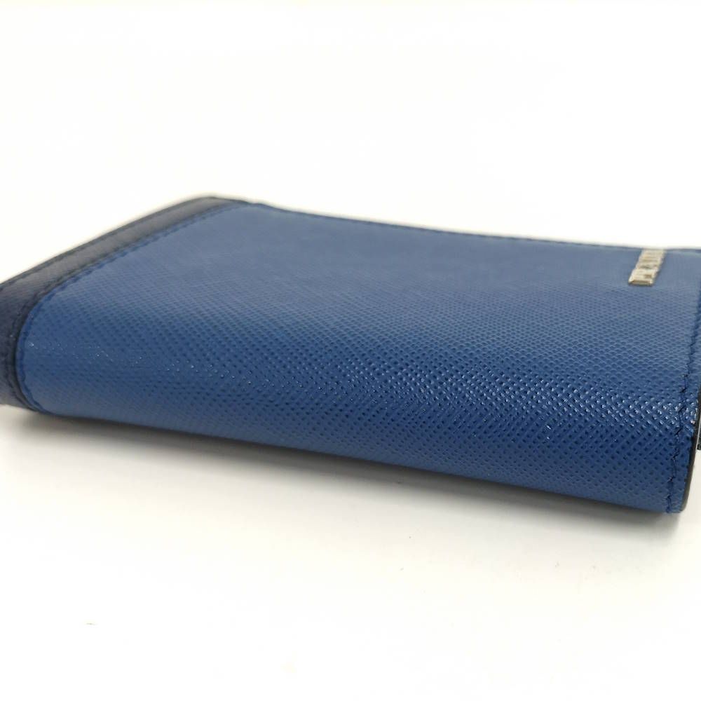 Prada Card Case Leather Blue — view 5