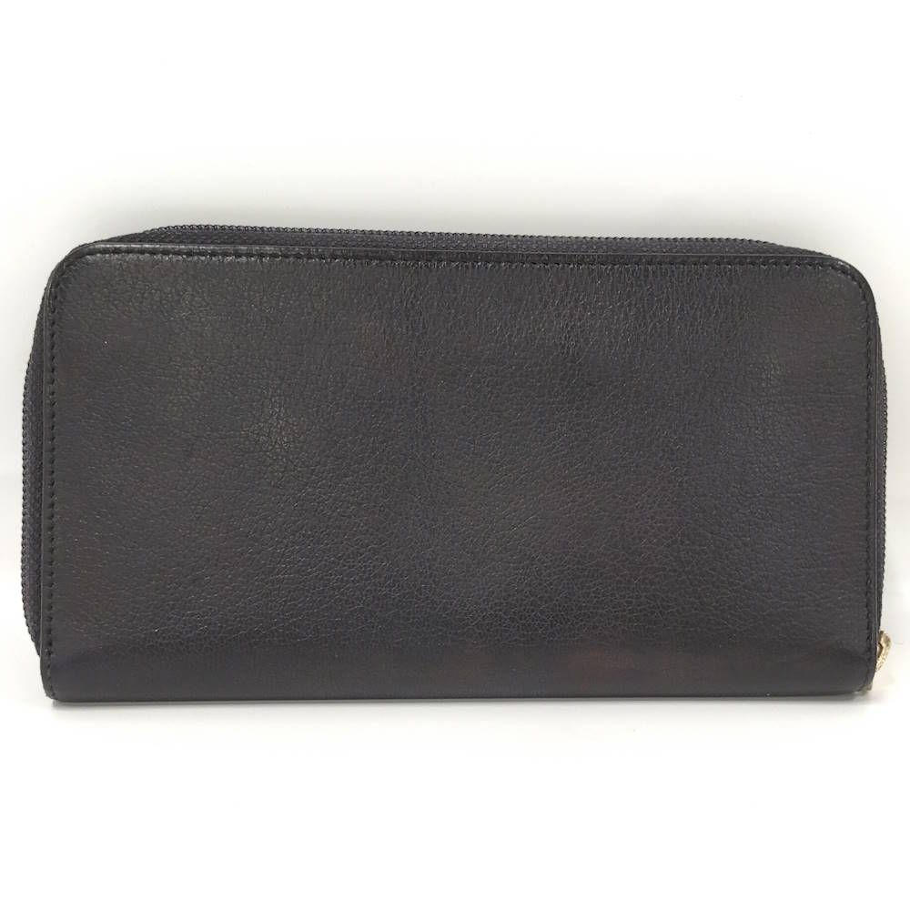 Chanel Zip Around Wallet CC Logo Leather Black — view 3