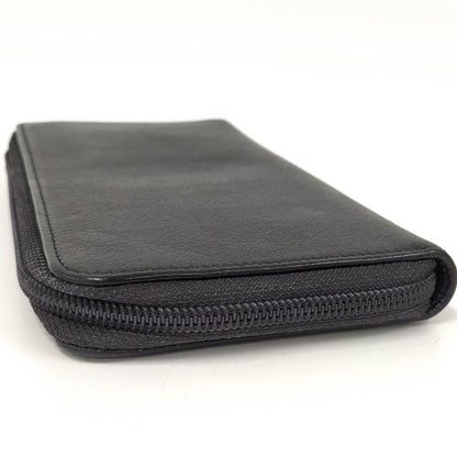 Chanel Zip Around Wallet CC Logo Leather Black — view 6