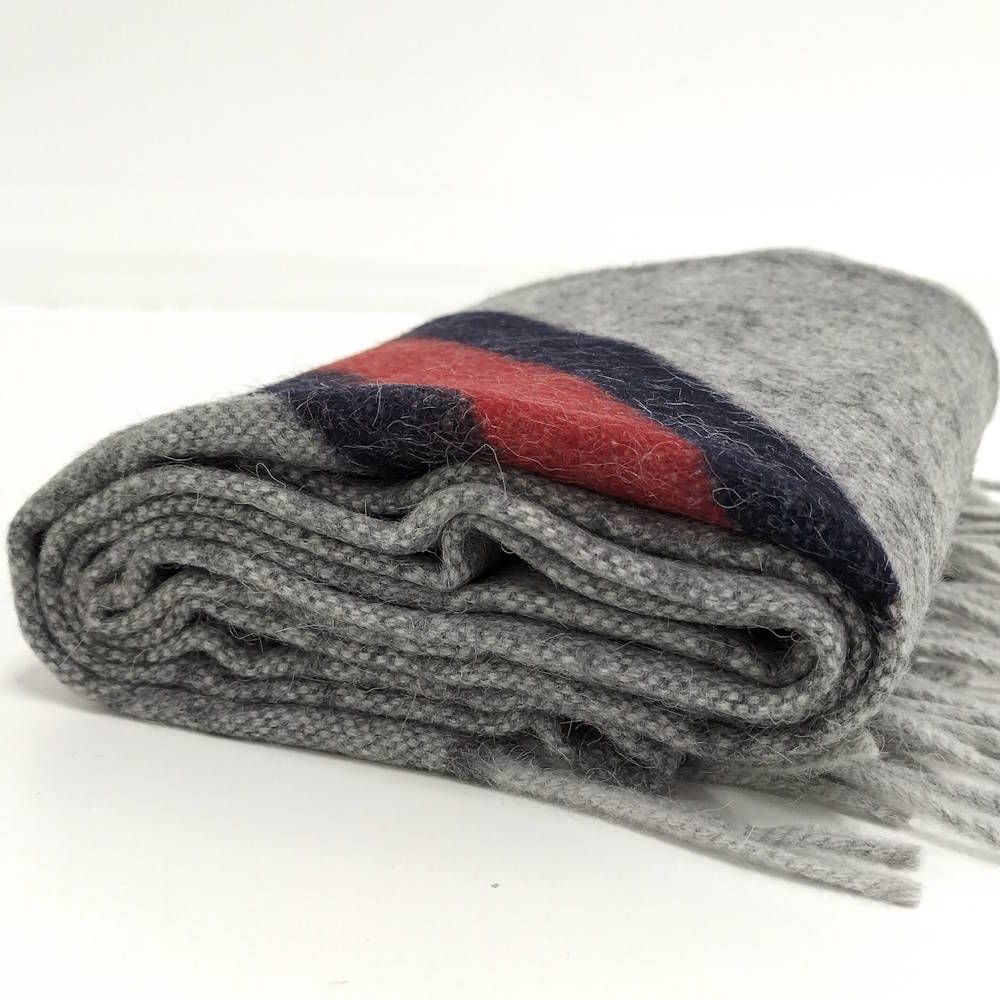 Gucci Scarf GG Pattern Wool Alpaca Gray — view 3