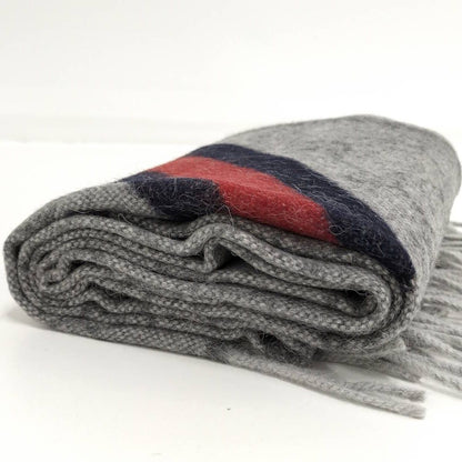 Gucci Scarf GG Pattern Wool Alpaca Gray — view 3
