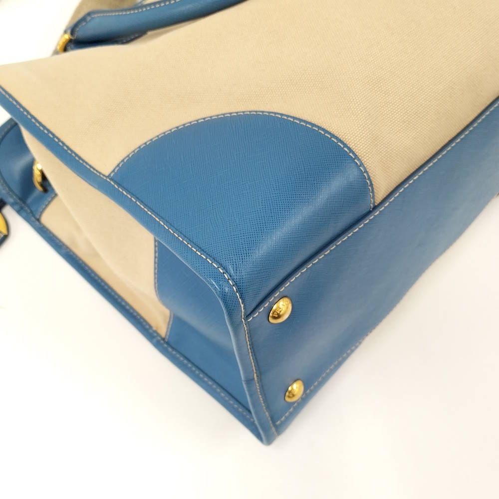 Prada Handbag Canvas Blue — view 4