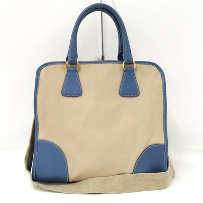 Prada Handbag Canvas Blue — view 2