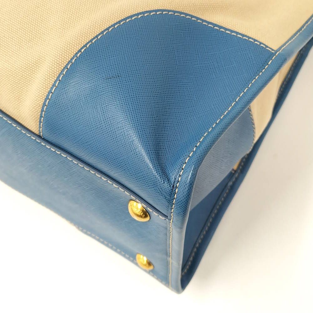 Prada Handbag Canvas Blue — view 3