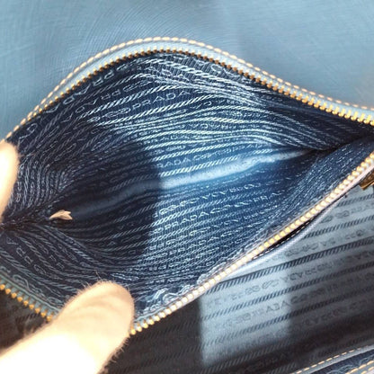 Prada Handbag Canvas Blue — view 9