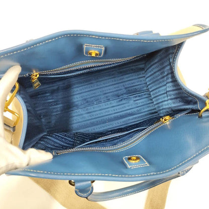 Prada Handbag Canvas Blue — view 8