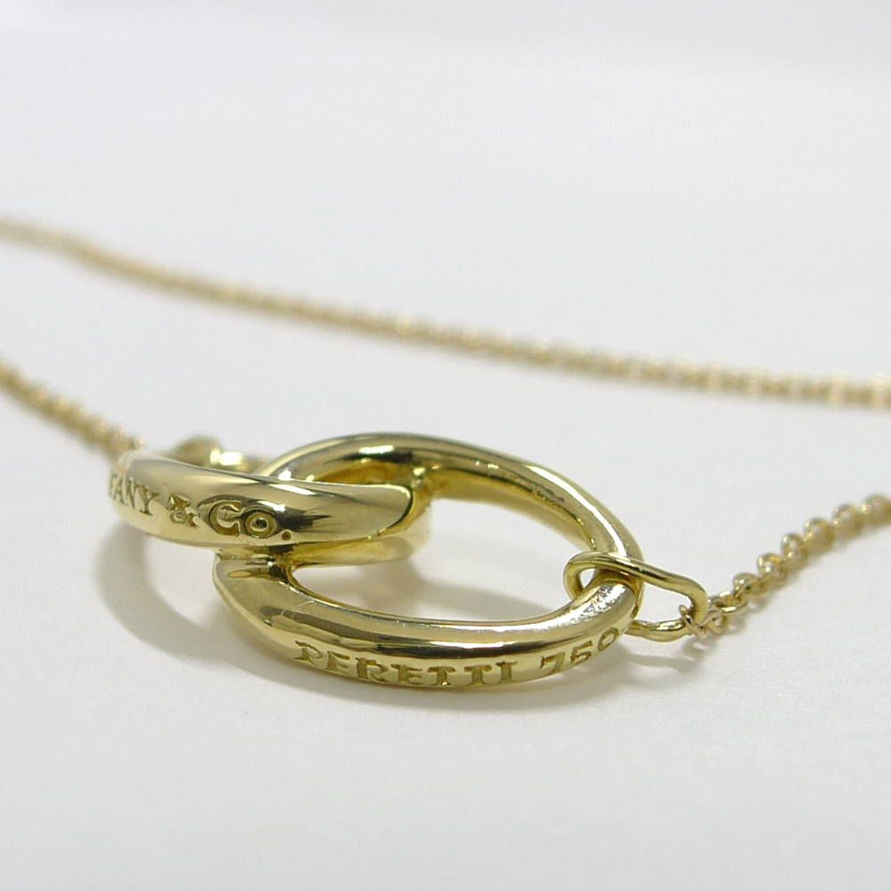 Tiffany & Co Necklace Double Ring 18k Yellow Gold — view 4