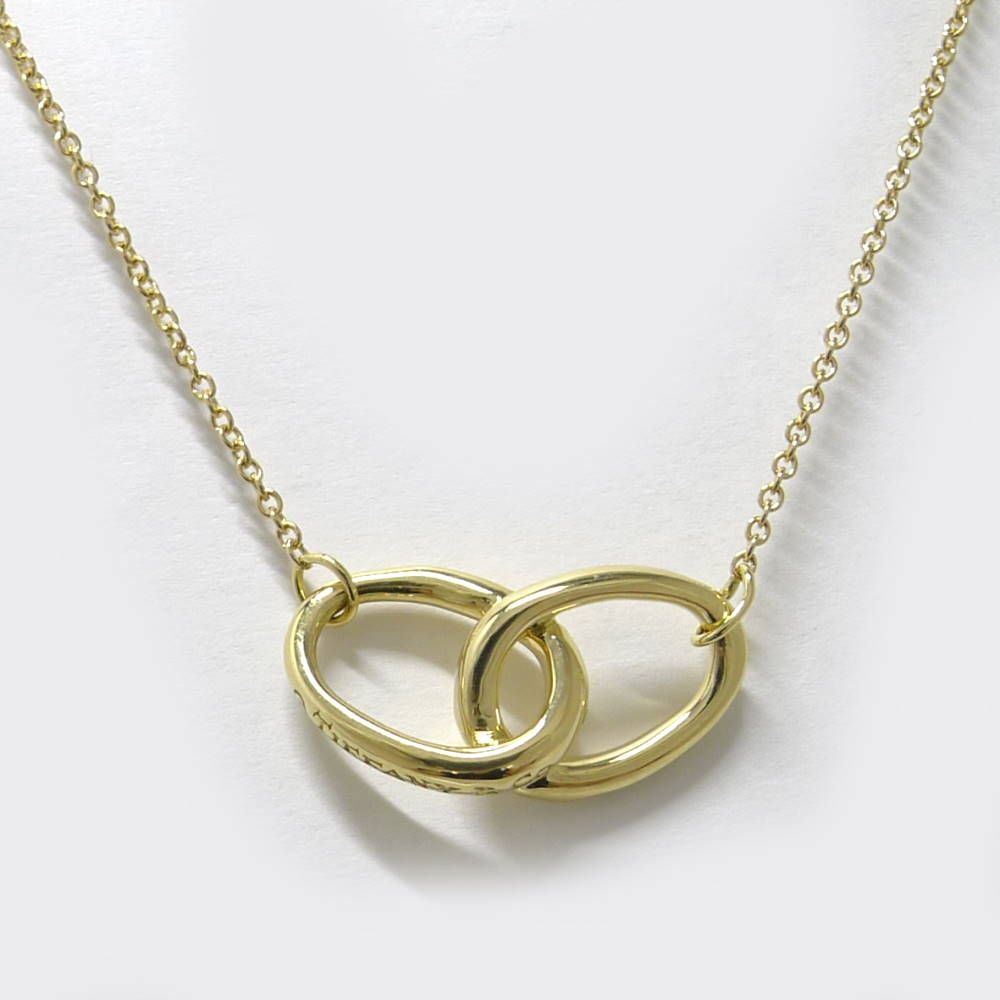 Tiffany & Co Necklace Double Ring 18k Yellow Gold