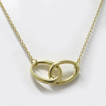 Tiffany & Co Necklace Double Ring 18k Yellow Gold