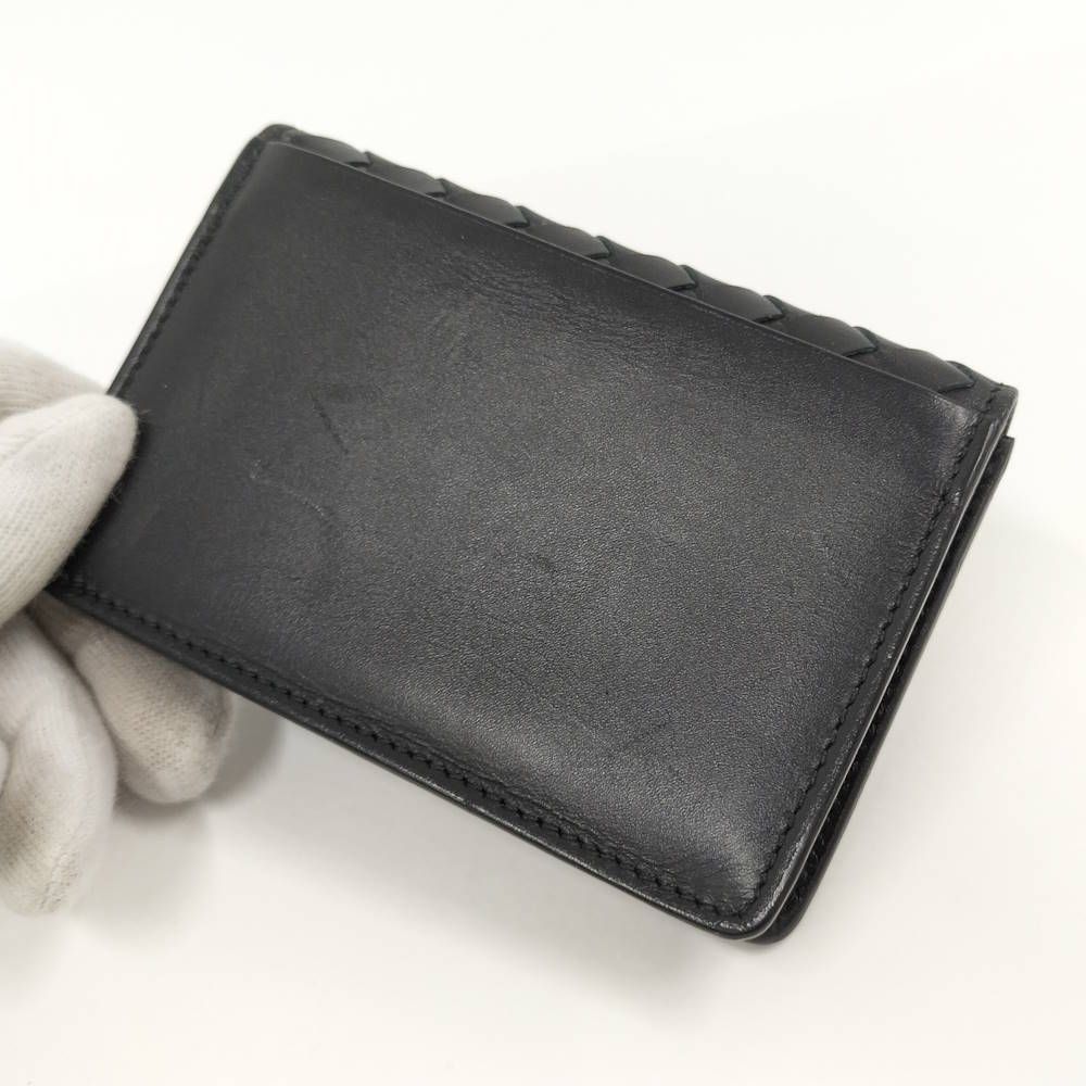 Bottega Veneta Card Case Intrecciato Leather Black — view 6