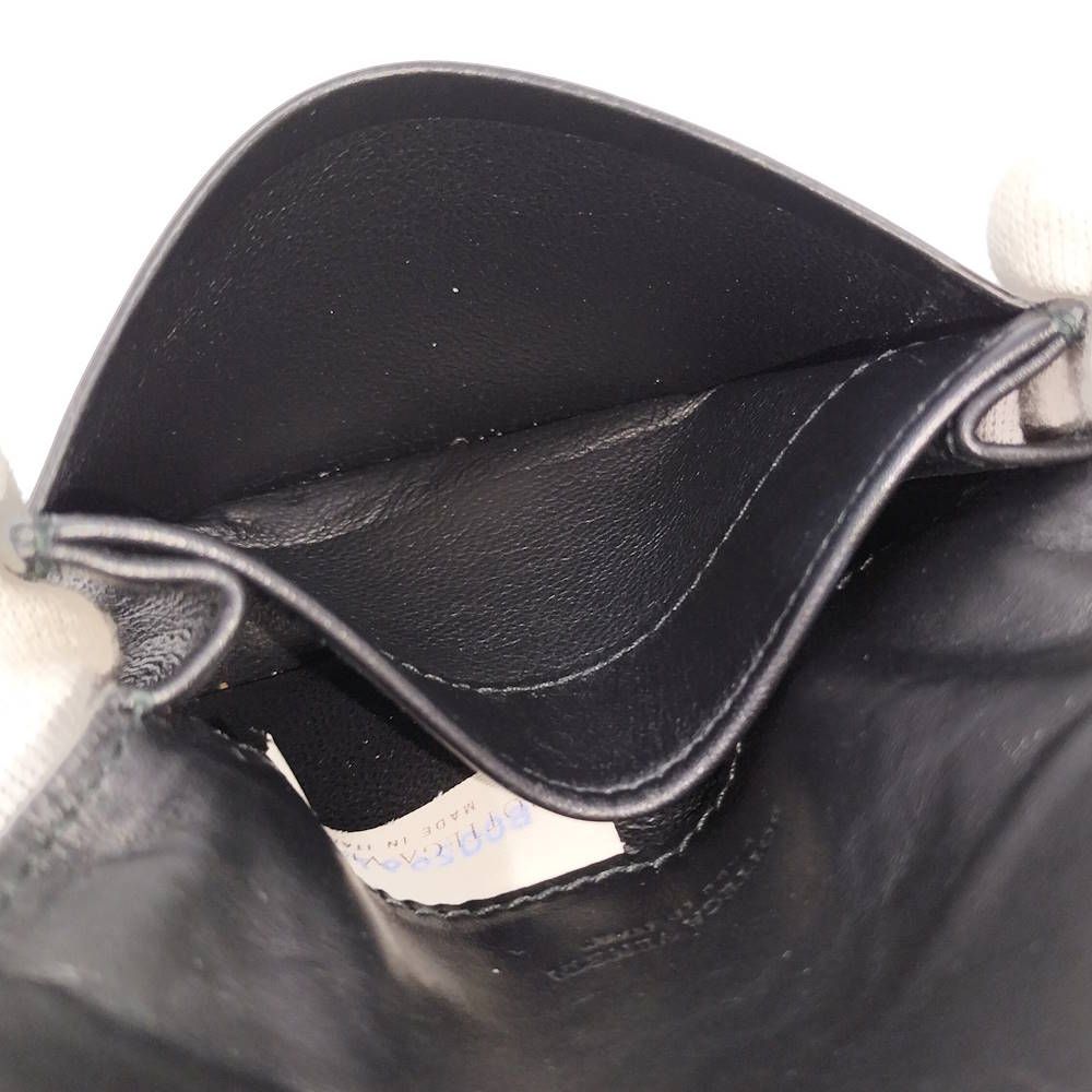 Bottega Veneta Card Case Intrecciato Leather Black — view 9