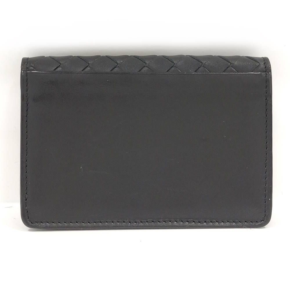 Bottega Veneta Card Case Intrecciato Leather Black — view 3