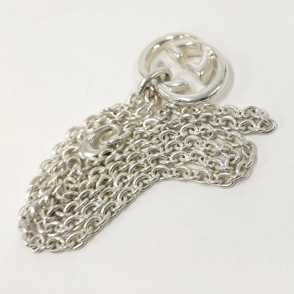 Gucci Interlocking Necklace Silver — view 6