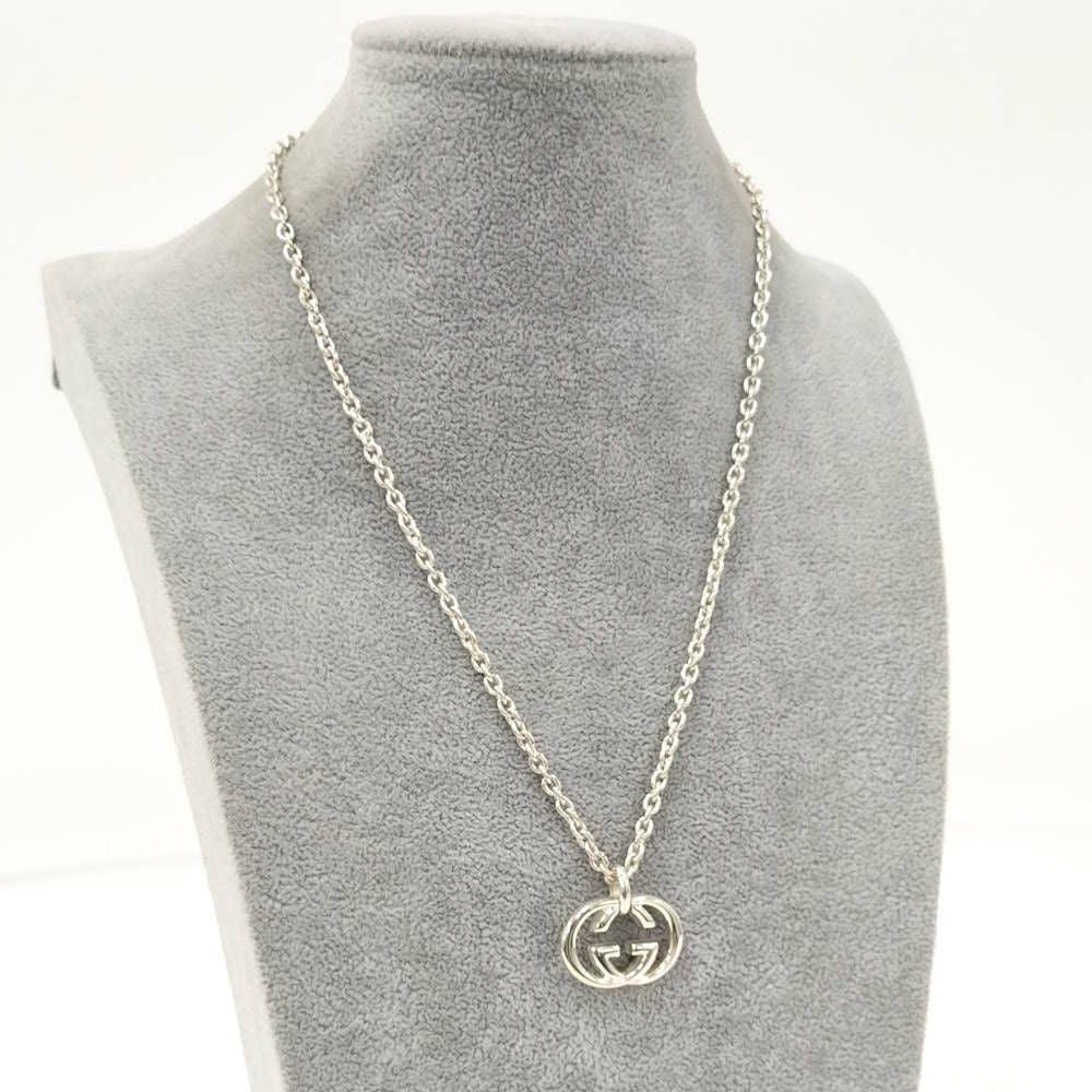 Gucci Interlocking Necklace Silver — view 7