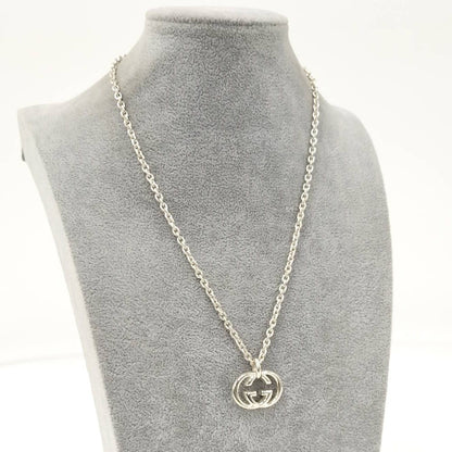 Gucci Interlocking Necklace Silver — view 7