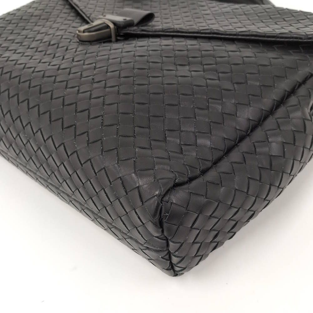 Bottega Veneta Business Bag Intrecciato Leather Black — view 3