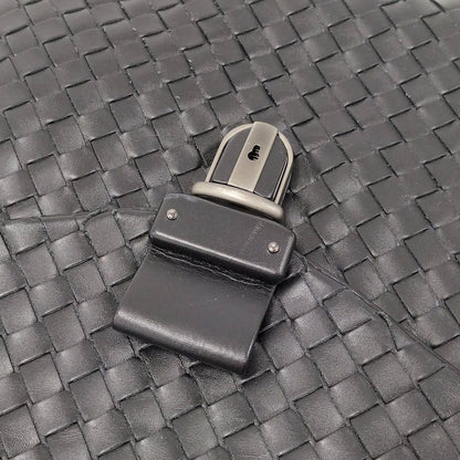 Bottega Veneta Business Bag Intrecciato Leather Black — view 6