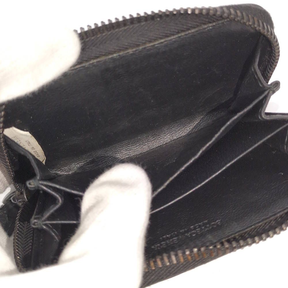 Bottega Veneta Coin Case Zip Around Intrecciato Leather Black — view 9
