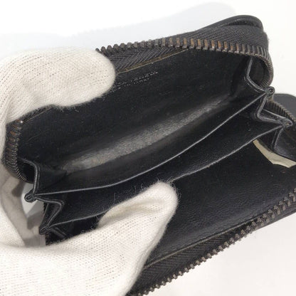 Bottega Veneta Coin Case Zip Around Intrecciato Leather Black — view 8
