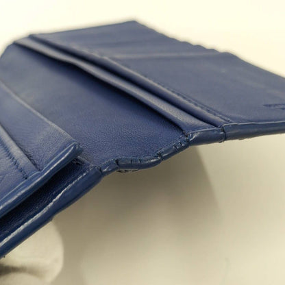 Bottega Veneta Wallet Intrecciato Leather Navy — view 6