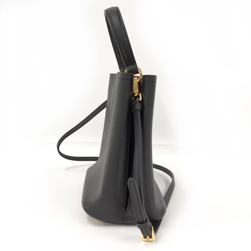Prada Pannier 2-Way Bag Saffiano Leather Black — view 8