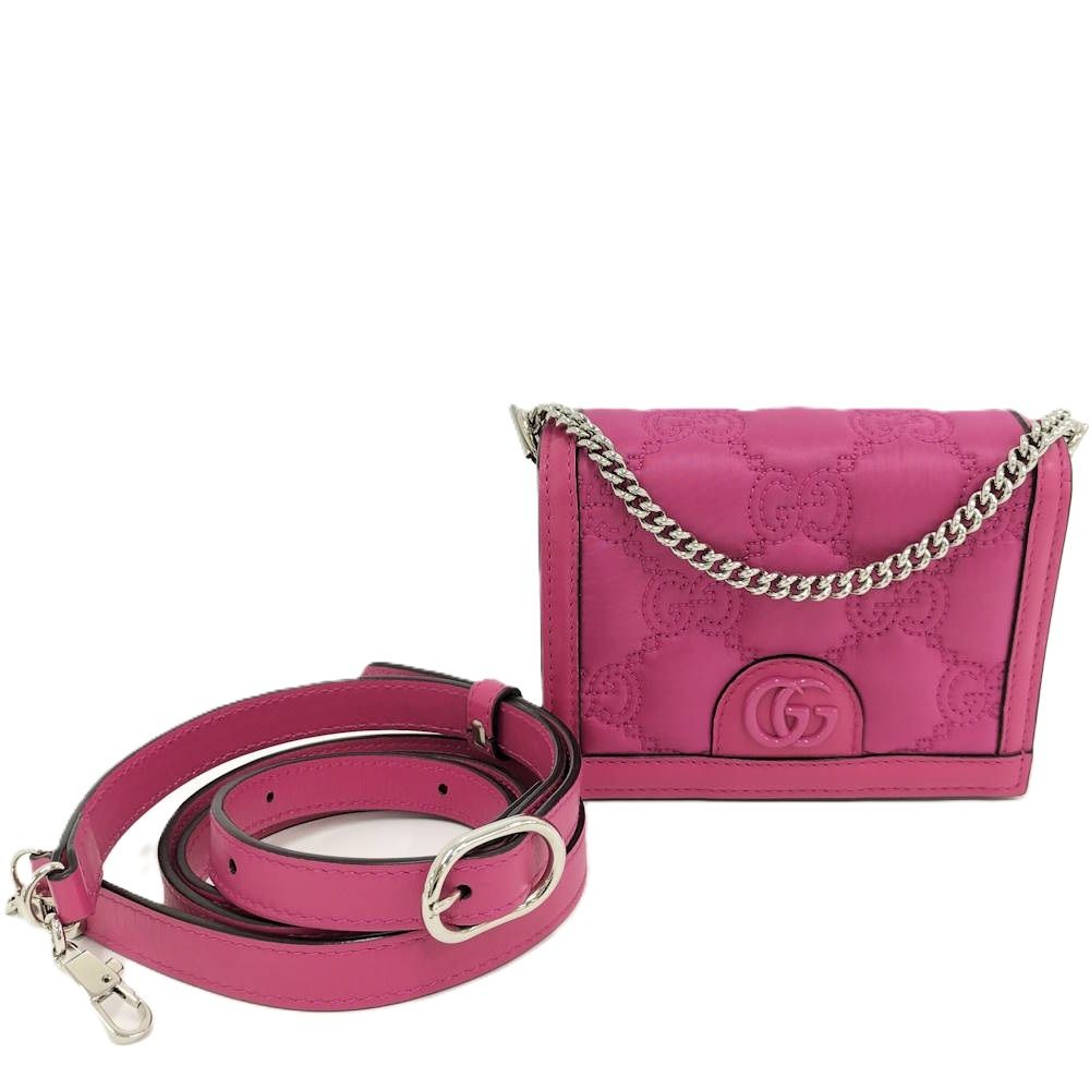 Gucci Shoulder Bag GG Nylon Pink