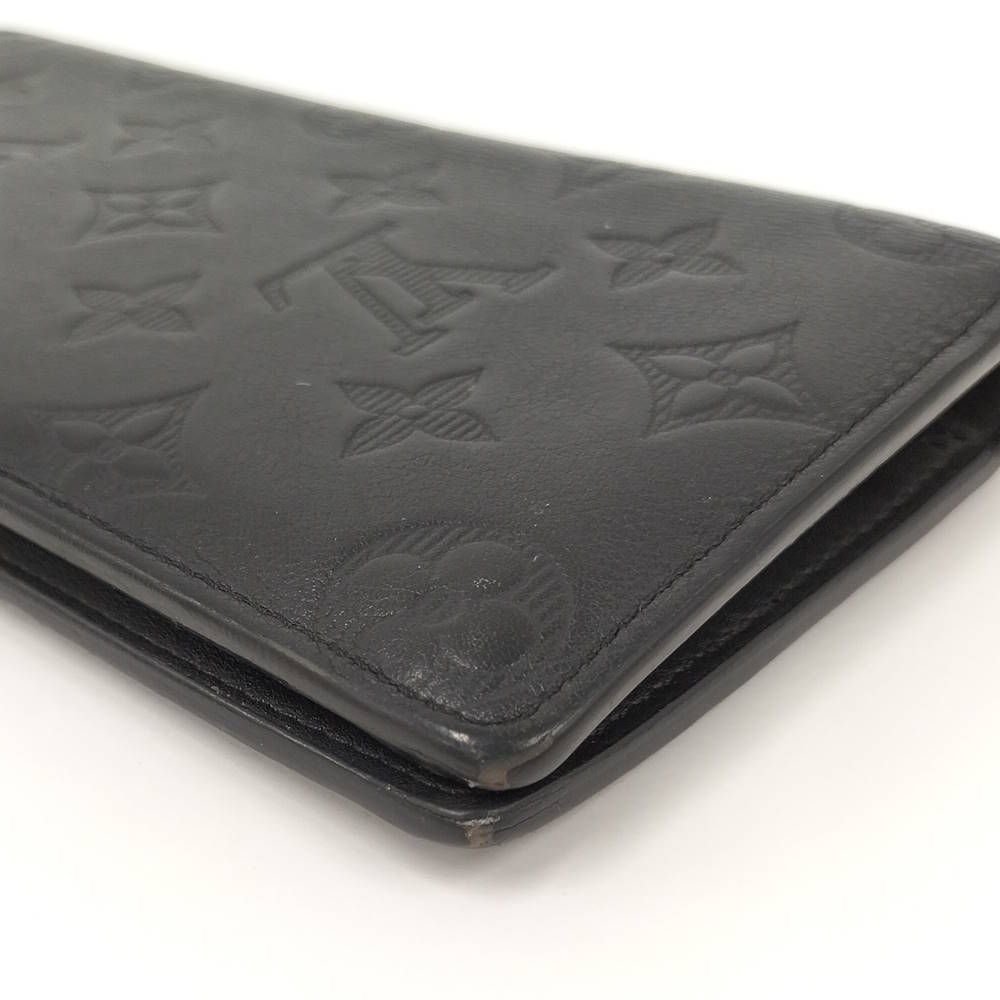 Louis Vuitton Bifold Wallet Portefeuille Brazza Monogram Shadow Noir — view 4