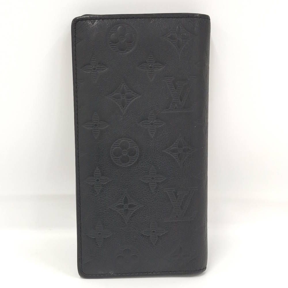 Louis Vuitton Bifold Wallet Portefeuille Brazza Monogram Shadow Noir — view 3