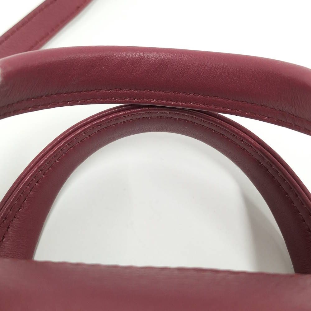 Balenciaga Triangle Duffle S 2-Way Leather Wine Red — view 8