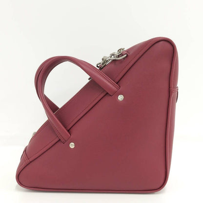 Balenciaga Triangle Duffle S 2-Way Leather Wine Red — view 2