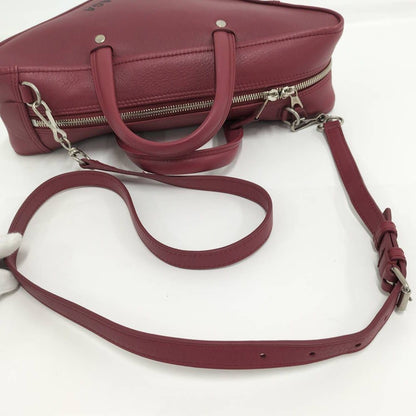 Balenciaga Triangle Duffle S 2-Way Leather Wine Red — view 6