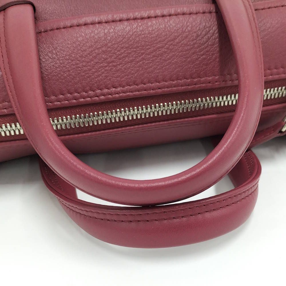Balenciaga Triangle Duffle S 2-Way Leather Wine Red — view 7