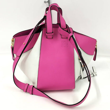 Loewe Hammock Shoulder Bag Leather Pink White