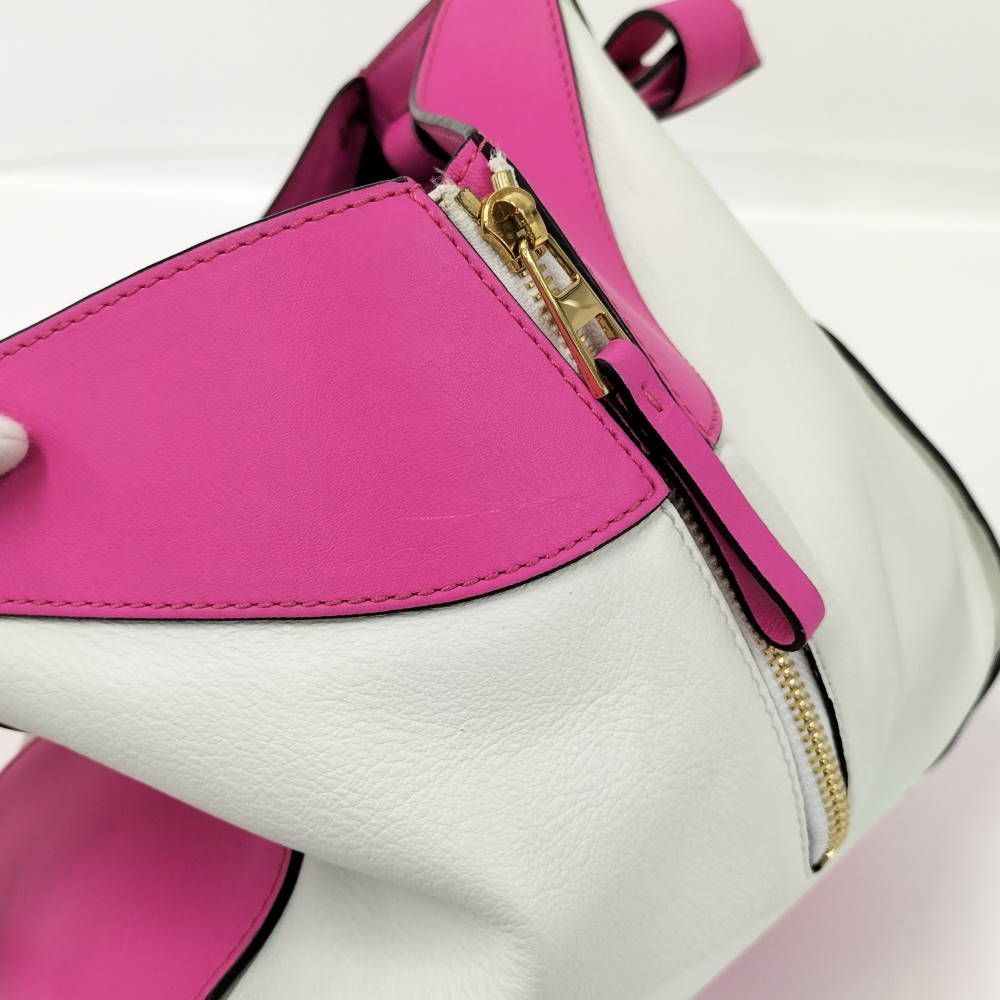 Loewe Hammock Shoulder Bag Leather Pink White — view 7