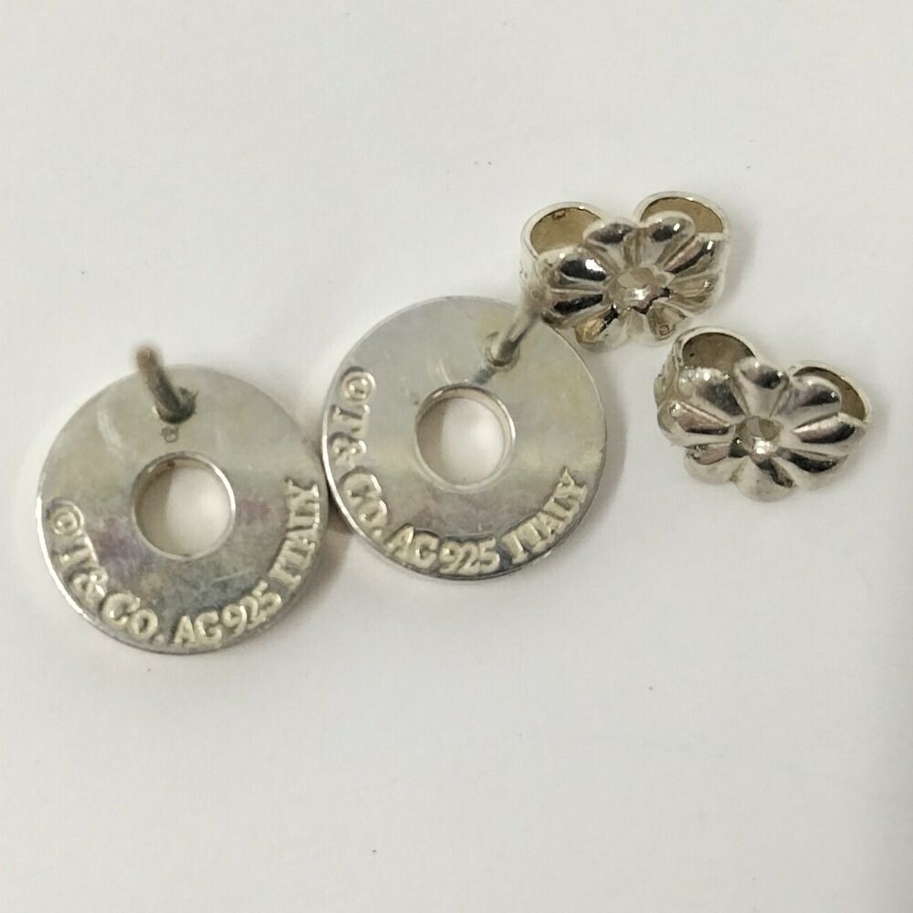 Tiffany & Co Round Circle Earrings Silver — view 2