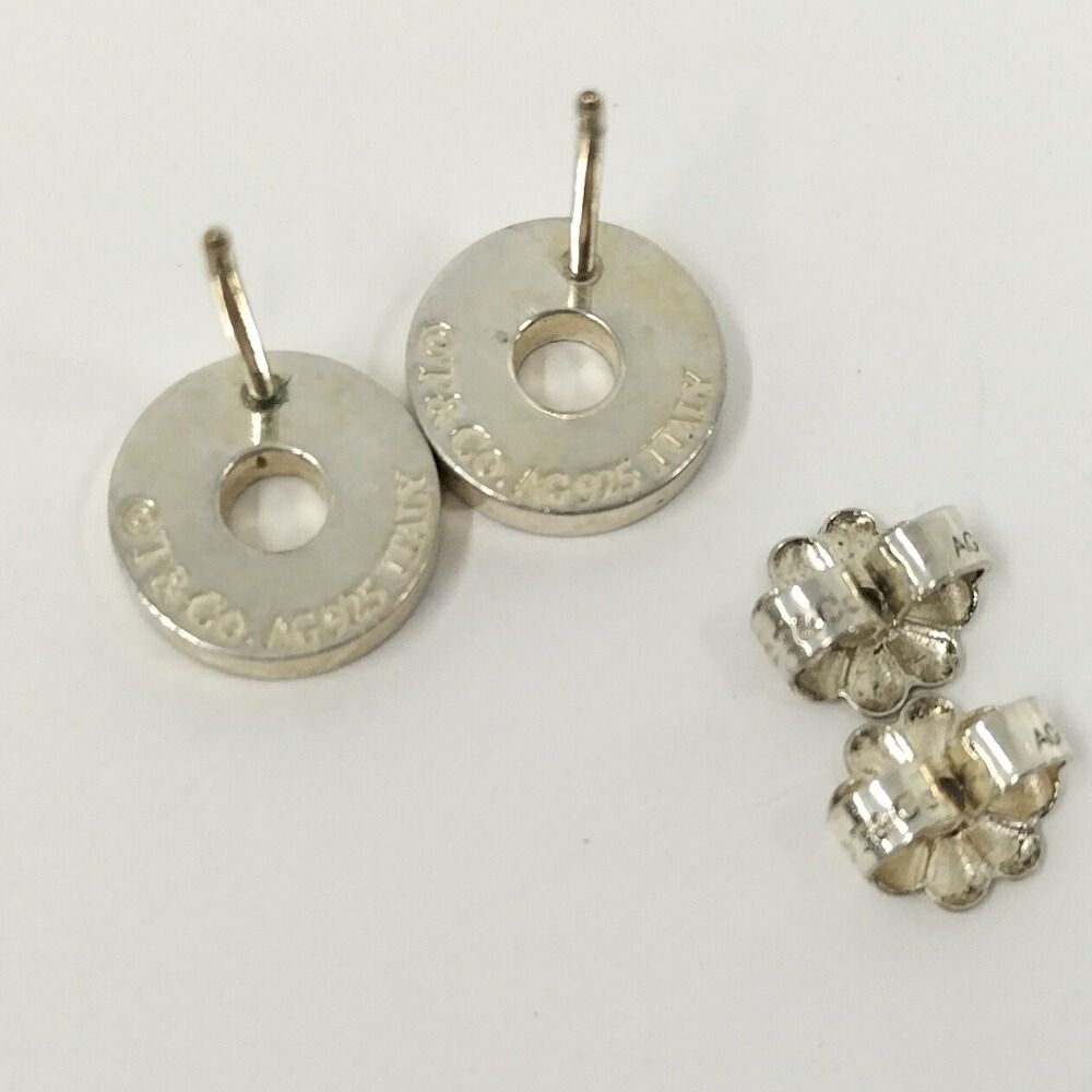 Tiffany & Co Round Circle Earrings Silver — view 4