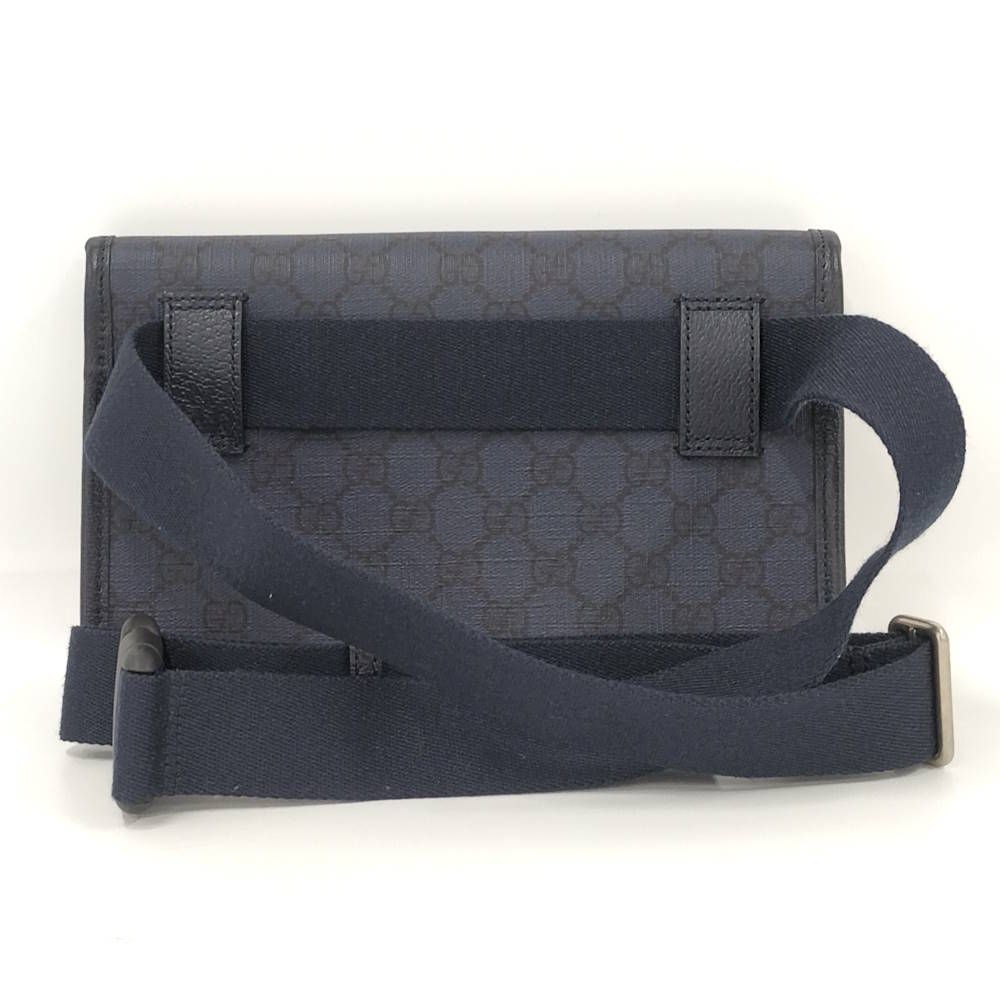 Gucci Shoulder Bag GG Supreme Marmont Leather Navy — view 2