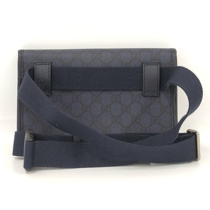 Gucci Shoulder Bag GG Supreme Marmont Leather Navy — view 2