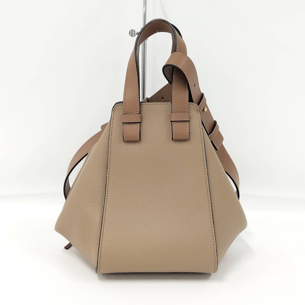 Loewe 2-Way Shoulder Bag Hammock Compact Gray Necklace Sand — view 2