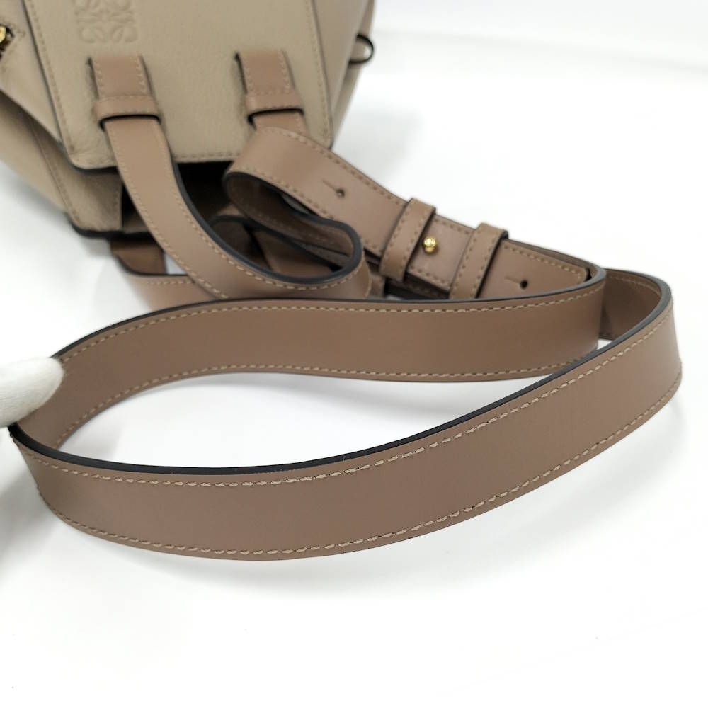 Loewe 2-Way Shoulder Bag Hammock Compact Gray Necklace Sand — view 5