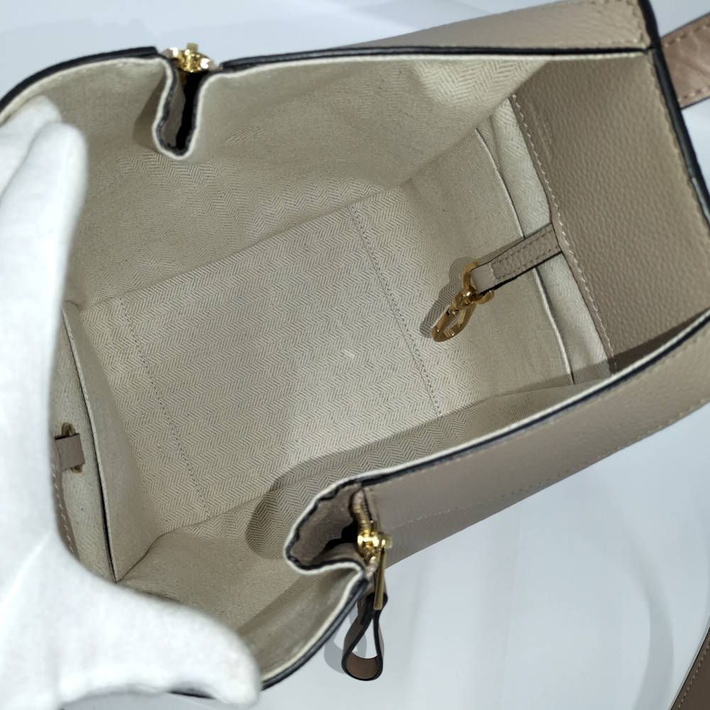 Loewe 2-Way Shoulder Bag Hammock Compact Gray Necklace Sand — view 8