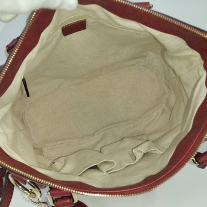 Gucci Ski 2-Way Shoulder Handbag Guccissima Leather Red — view 9