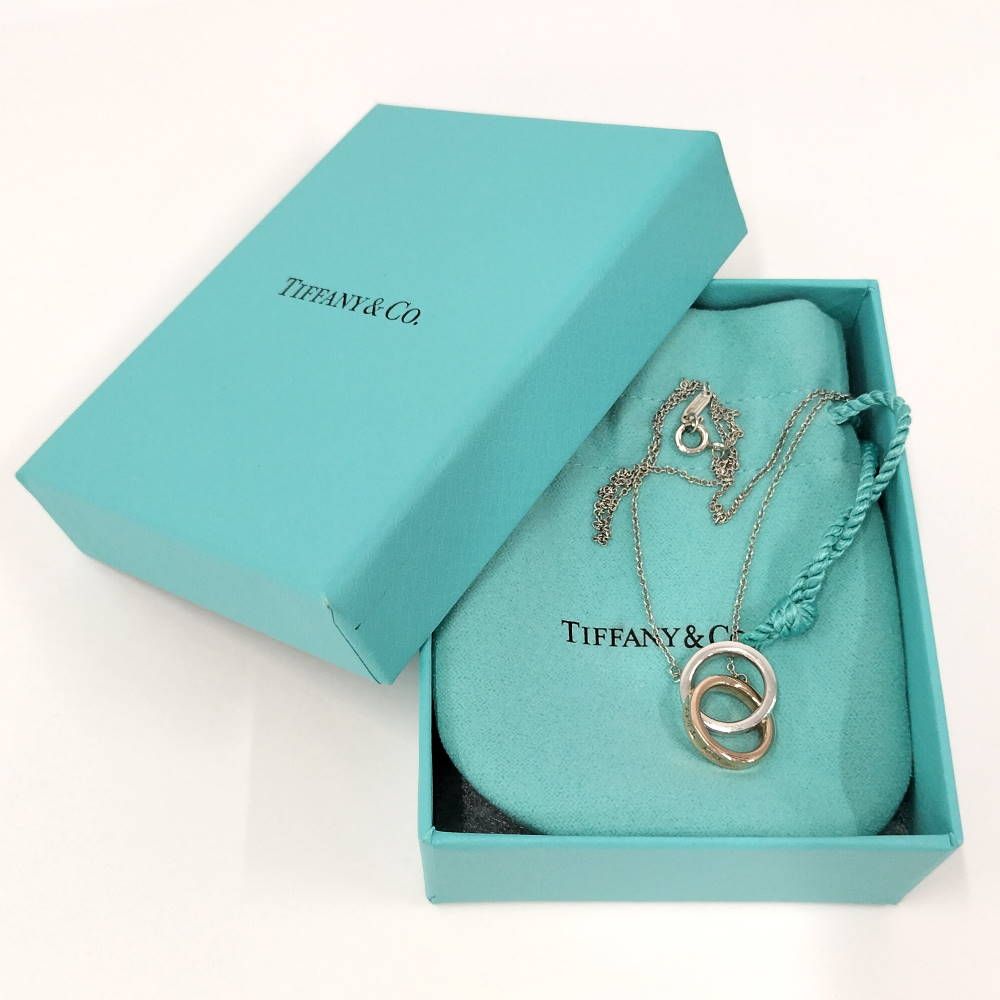 Tiffany & Co Interlocking Circle Necklace Silver Gold Rubedo — view 8