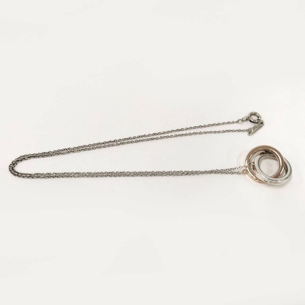 Tiffany & Co Interlocking Circle Necklace Silver Gold Rubedo — view 3