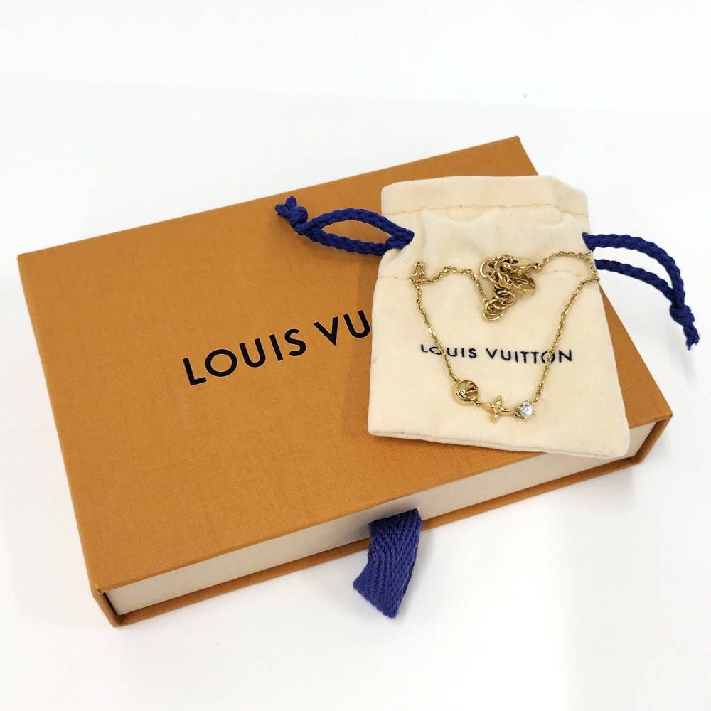 Louis Vuitton Bracelet Strass Plated Gold Monogram Flower — view 6
