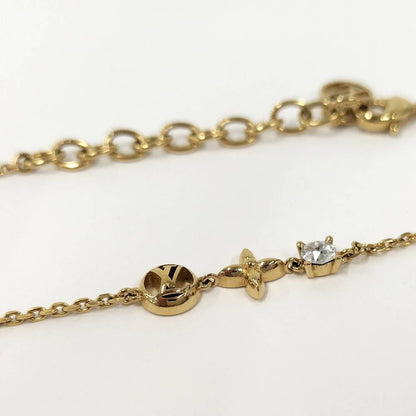 Louis Vuitton Bracelet Strass Plated Gold Monogram Flower — view 3