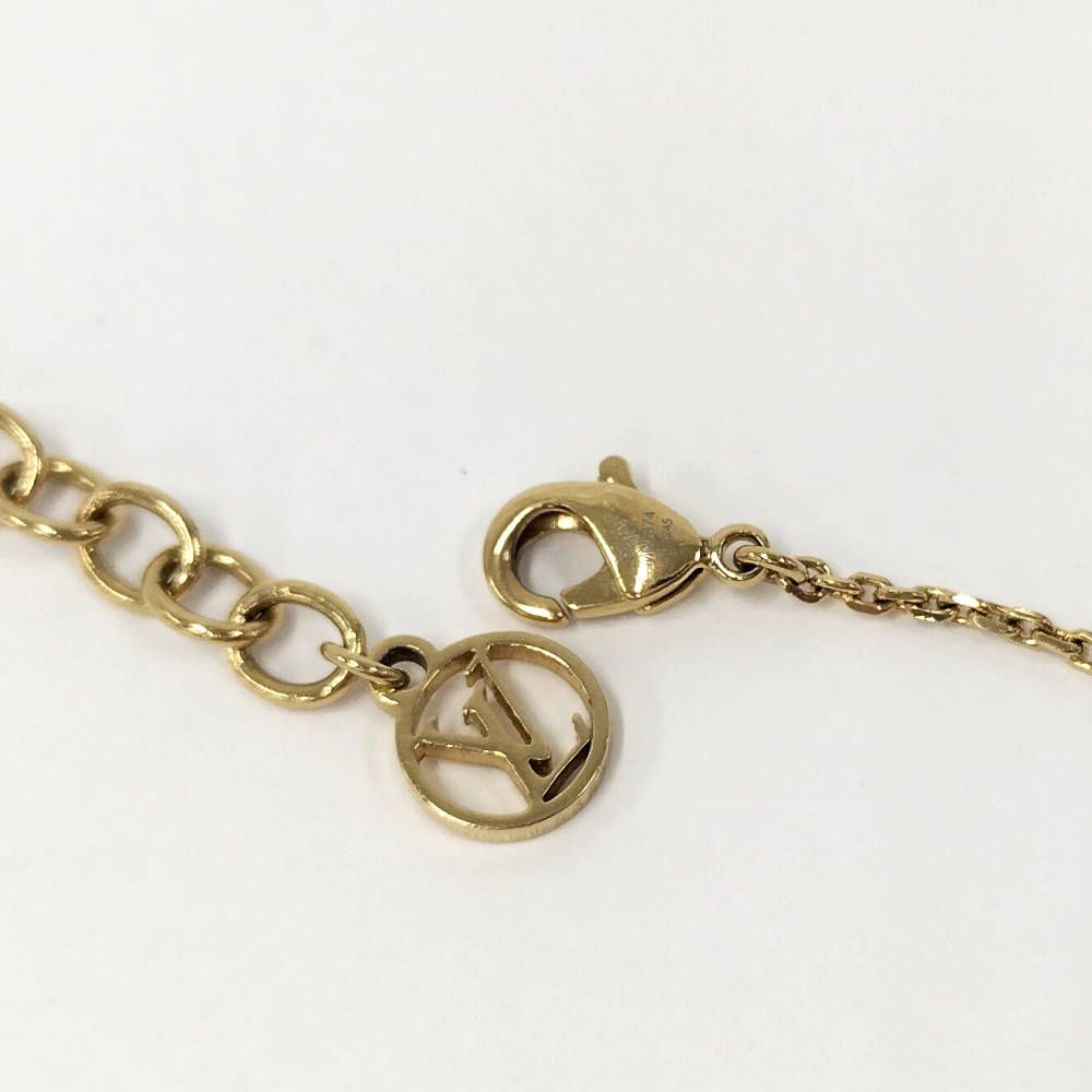 Louis Vuitton Bracelet Strass Plated Gold Monogram Flower — view 4