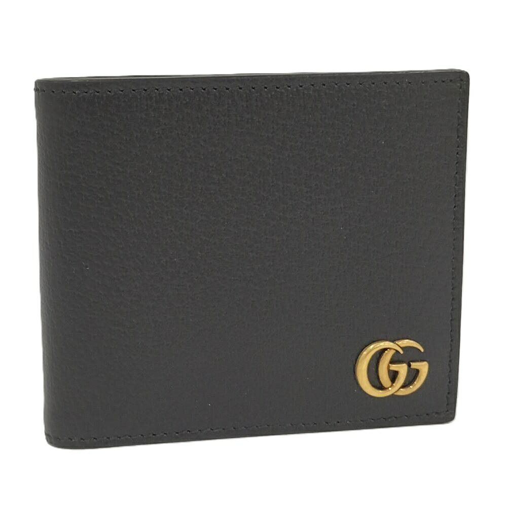 Gucci Bifold Wallet GG Marmont Leather Black