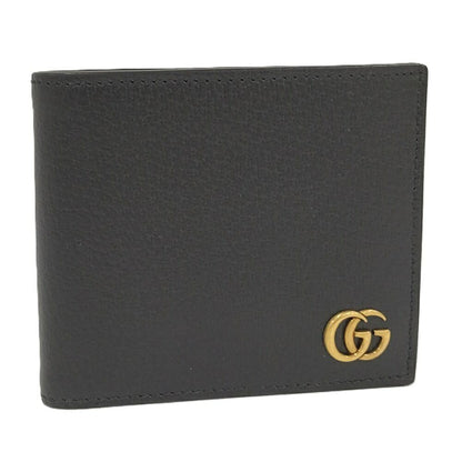 Gucci Bifold Wallet GG Marmont Leather Black